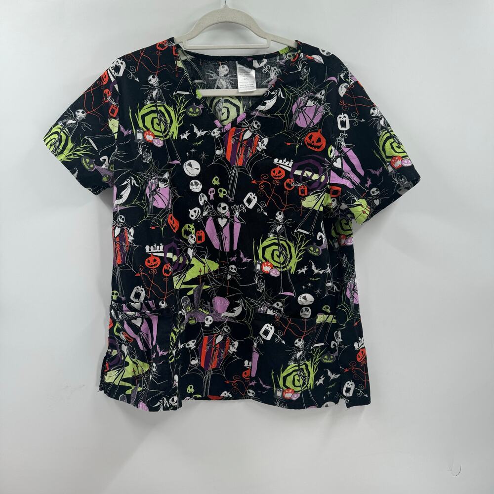 Disney Nightmare before Christmas 100% cotton scrub top